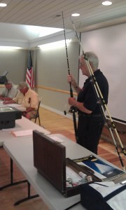 Dave Compton explains some of the rods he uses.